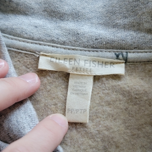 Eileen Fisher PP Cream Oversized Jacket Cotton Blend - Picture 2 of 8